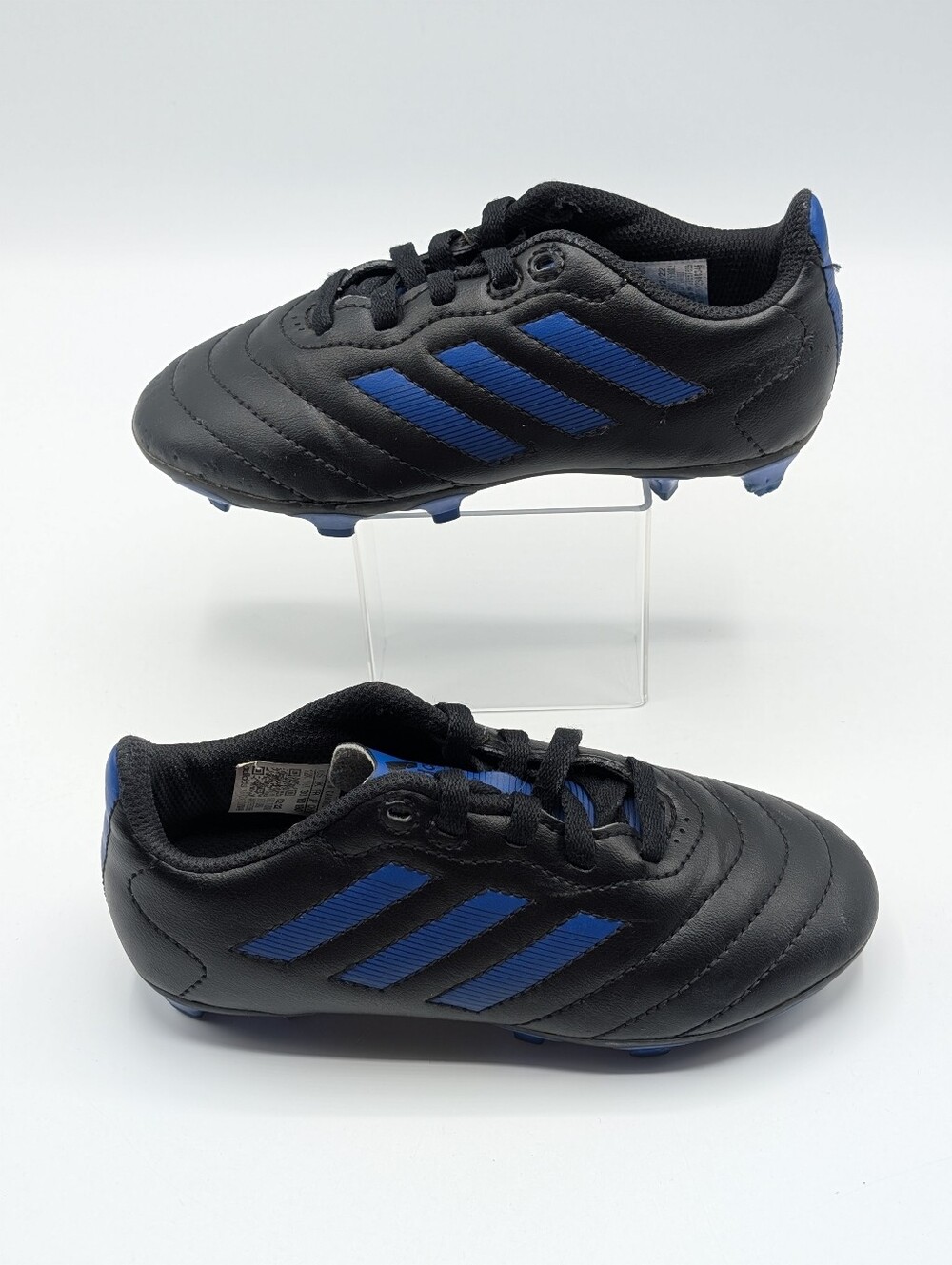 Adidas Kids Cleats Black Blue Stripes 12  Goletto VII FG Soccer FV2894